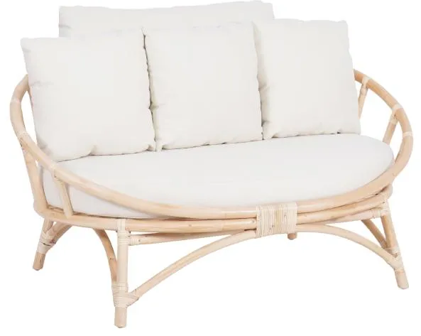 Muscat loungesoffa för 2 personer vit 127x102x70cm