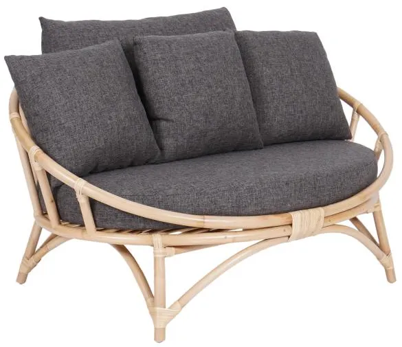 Muscat loungesoffa för 2 personer mörkgrå 127x102x70cm