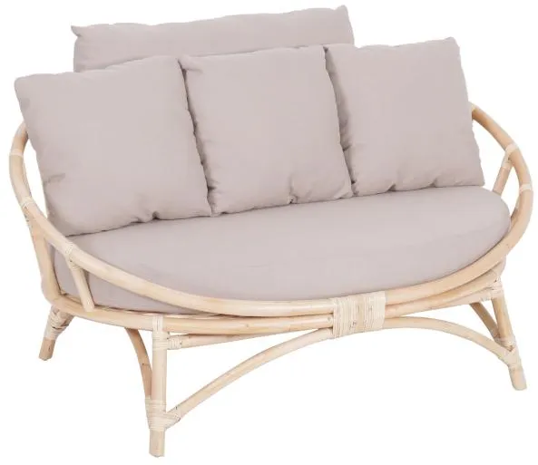 Muscat 2-pers. loungeset grå 127x102x70cm